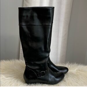 Nine & Co black boots wedges size 6.5M